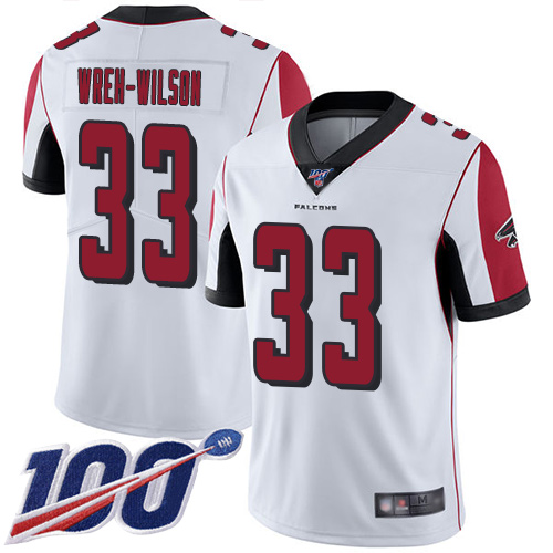 Atlanta Falcons Limited White Men Blidi Wreh-Wilson Road Jersey NFL Football #33 100th Season Vapor Untouchable